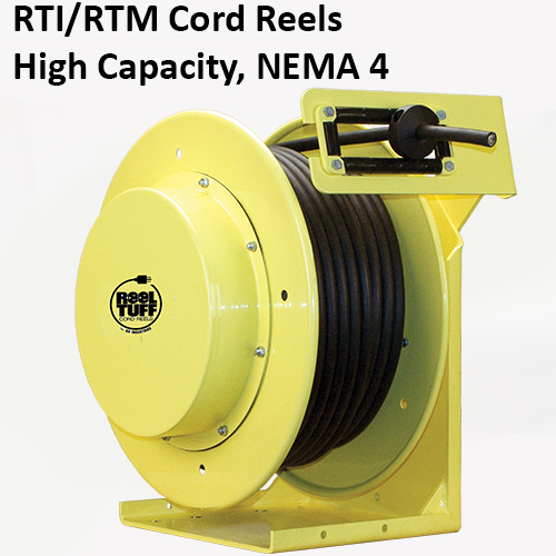 Retractable Cord Reel, RTM Series, Heavy Duty Industrial, Retractable Cord  Reels