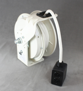 KH White Rectactable Cord Reel white cable ORB3-6DDD-X12F-2 | KH Industries White Rectactable Cord Reel